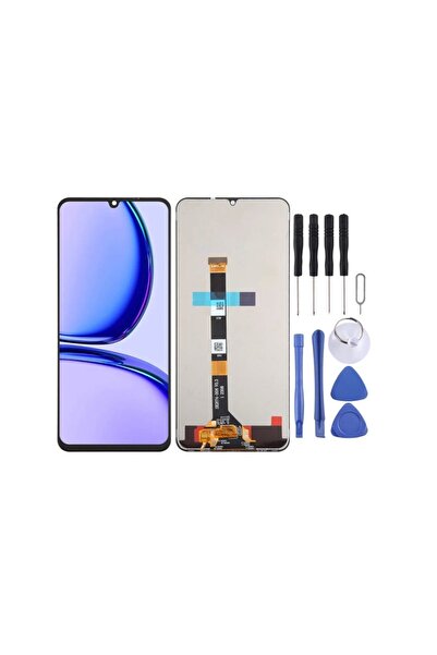 SASA REALME C53 UYUMLU LCD DOKUNMATİK EKRAN ÇITASIZ SİYAH