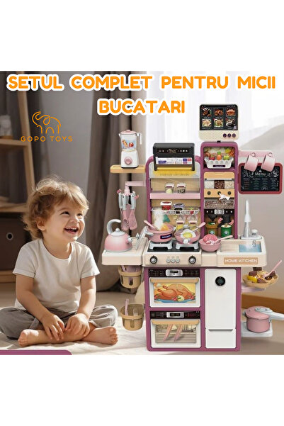 Gopo Toys Montessori Toy Kitchen for Kids - Interactive Role Play for Girls and Boys
