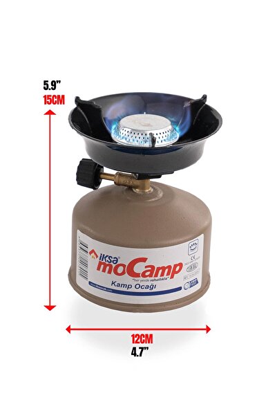 İksa Mini Kamp Ocak Gazlı Kamp Ocağı Pratik Piknik Tüpü Çakmak Gazı Hediye