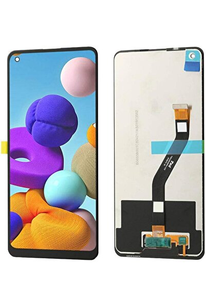 SASA SAMSUNG A21 A215 UYUMLU LCD DOKUNMATİK EKRAN  ÇITASIZ SİYAH