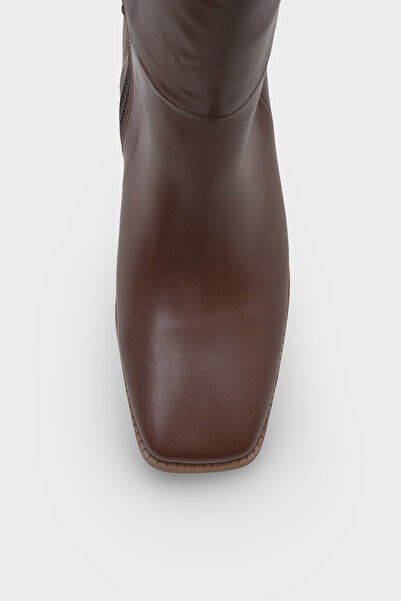 Capone Outfitters Merilyn Μακριές Γυναικείες Μπότες με Χοντρό Μεσαίο Τακούνι και Φερμουάρ