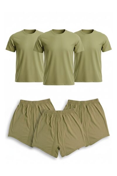 kacaraskerigiyim ASKER SET ATLET BOXER 3LÜ PİYADE ACEMİ BEDELLİ KARA