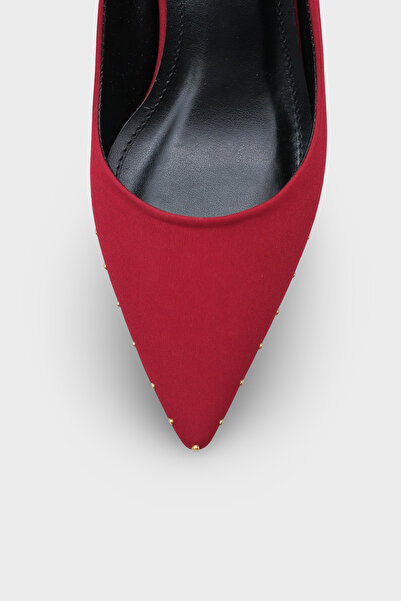 Capone Outfitters Anny Pointed Toe Metal Accessory Metal Heel Stiletto