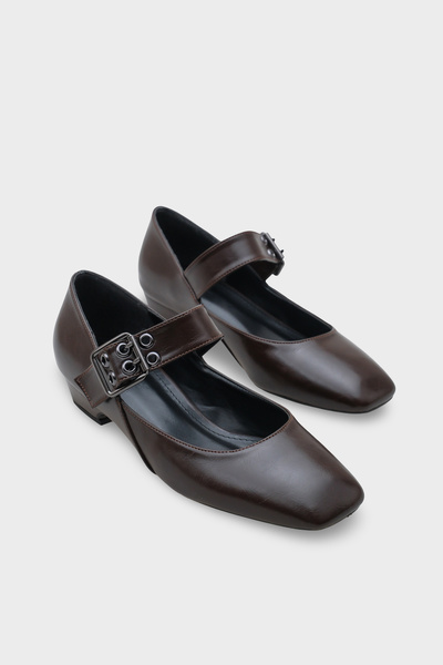 Capone Outfitters Darell Short Heeled Blunt Toe Strappy Mary Jane Women's Shoes