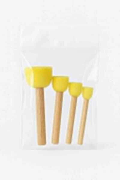 YAHO OYUNCAĞIN DOĞAL HALİ Pon Pon Fırça Seti 4 Lü