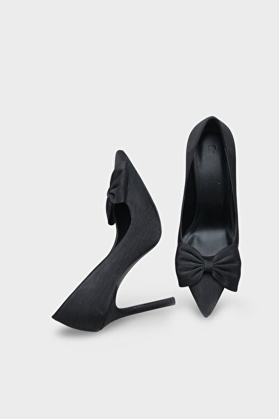 Capone Outfitters Trace High Heeled Bow Satin Women's Stylish Evening Dress Shoes