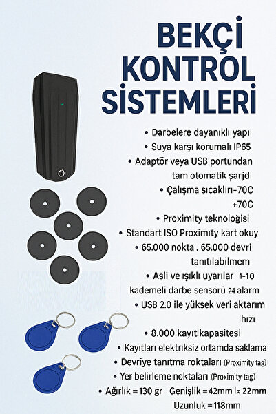 PARİTE Bekçi Kontrol Sistemleri Devriye Tur Seti