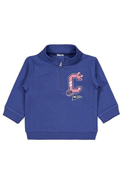 Civil Baby Zippered C Printed 6-18 Months Sweatshirt - Blue 18-24 Months