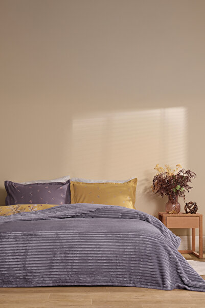 Puffy Sova Double Wellsoft Blanket - Ash Purple