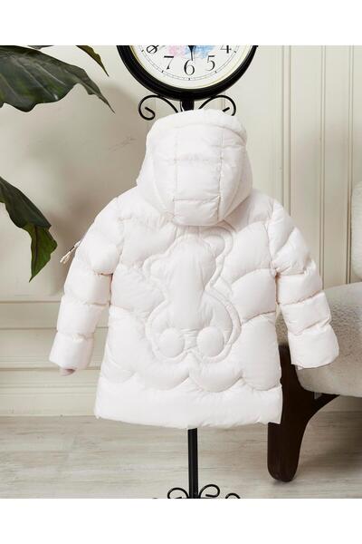 Benittokids Baby Girl Hooded Zippered Puffer Coat 51351