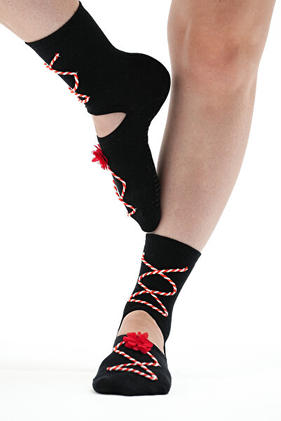 Muse Of Socks Spring Candy Red Pilates and Yoga Socks - Non-Slip