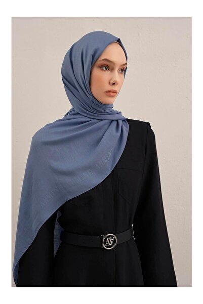 Armine Şal de mătase din bumbac cu margini cu logo 1