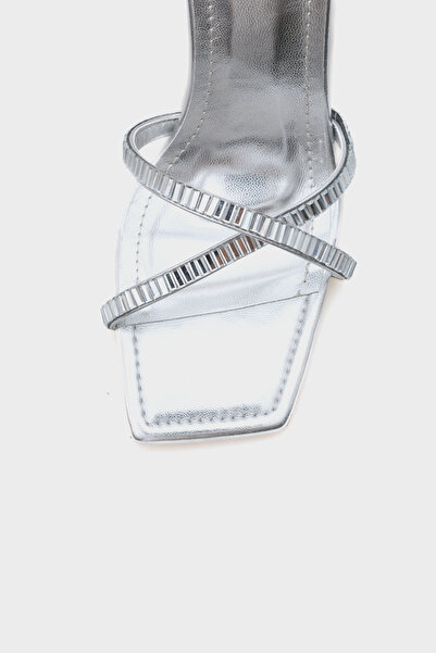 Capone Outfitters Dafna Blunt Toe Heeled Ankle Strap Stone Women's Sandals