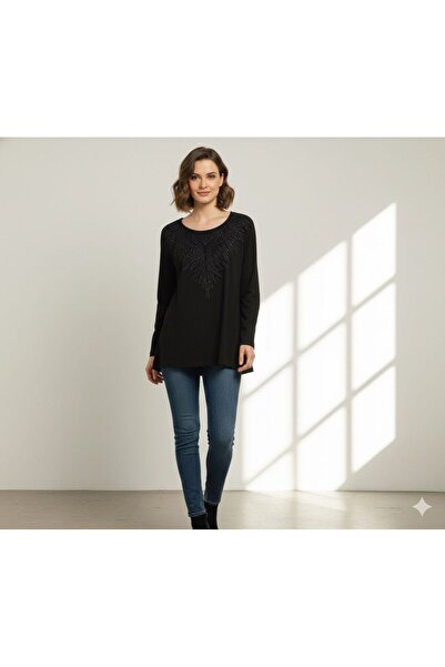 papilla Büyük Beden KADIN Bluz 8755 Siyah