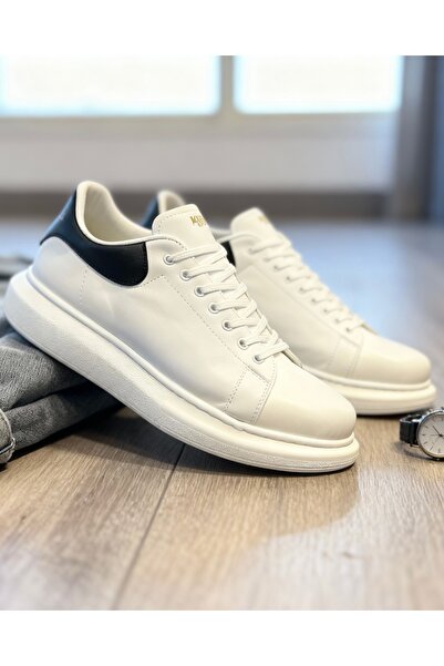 Knack Λευκά παπούτσια casual με ψηλή σόλα - 043