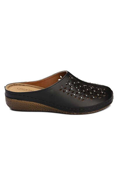 Carlaverde Carla Verde Cv 8670, Siyah Kadın Zımbalı Sabo Terlik