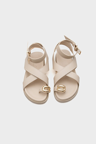 Capone Outfitters Maribel Flip Flop Ankle Strap Flat Heel Women's Sandals