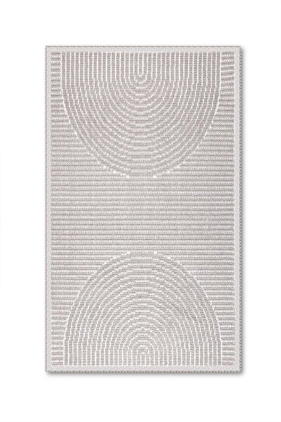 Bluenity Portal Natural Cotton 2-Piece Bath Mat Set 60X100 50X60 cm Stone