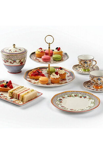 Lucky Art Fiora Bone 19cm Set of 6 Plates