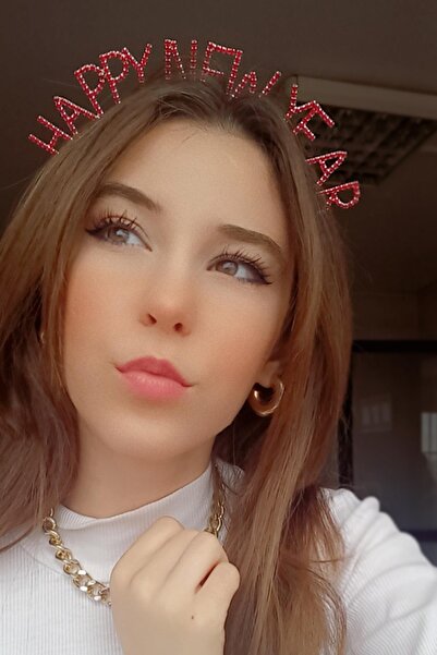 New Obsessions New Year's Crown Happy New Year Written Crystal Stone Crown