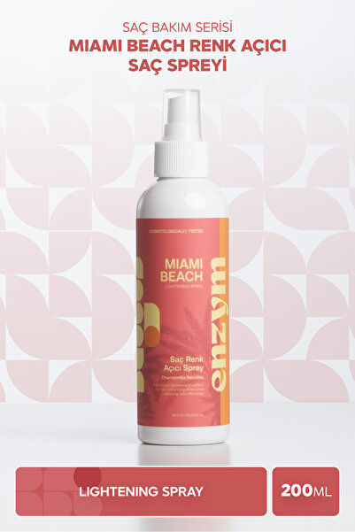 ENZYM COSMETICS Miami Beach Renk Açıcı Saç Sprey 200 ml (Papatya Suyu)