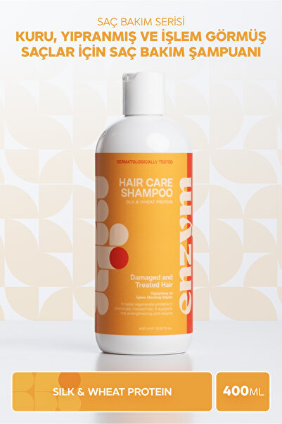 ENZYM COSMETICS Kuru, Yıpranmış Ve Işlem Görmüş Saçlar Için Saç Bakım Şampuanı 400 ml (tuzsuz)