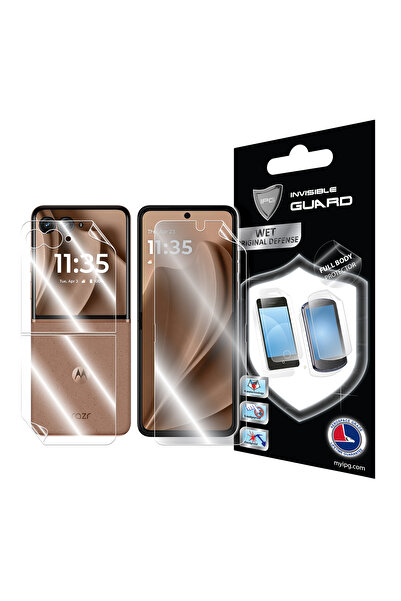 Ipg واقي هيدروجيل لهاتف موتورولا رازر+ 2025 (الشاشة الداخلية والخارجية والحماية الخلفية)