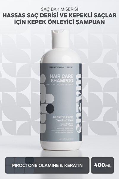 ENZYM COSMETICS Hassas Saç Derisi Ve Kepekli Saçlara Özel Kepek Önleyici Şampuanı 400 ml (tuzsuz)