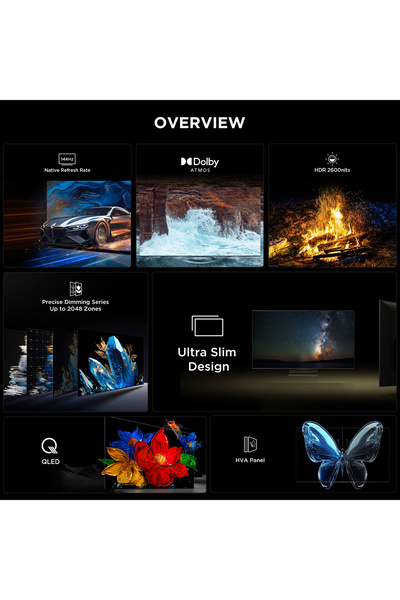 TCL 55Q7C 55" 139 Ekran Uydu Alıcılı 4K Ultra HD Smart QD Mini LED Google TV