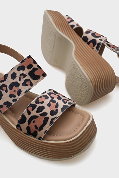 Capone Outfitters Dora Wedge Heeled Double Strap Women's Sandals