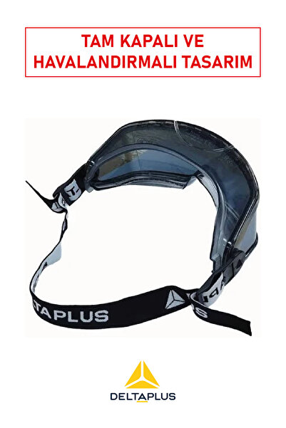 Delta Plus eltaplus Tam Kapalı Havalandırmalı Antifog Füme Lens Bisikletçi Gözlüğü AM-AS-UV400 Koruyucu