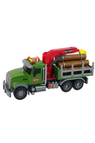 Bebelul Truck with crane and logs sounds and lights wood transport
