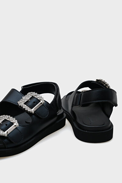 Capone Outfitters Mariel Stone Double Buckle Back Velcro Women's Comfort Sandals