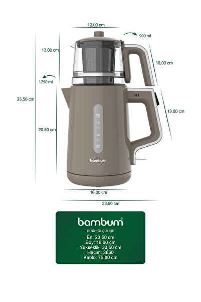 Bambum Force Tea Machine - With Glass Teapot