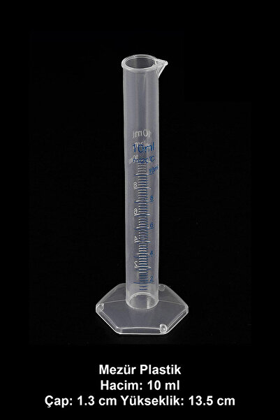Genel Markalar Mezür 10 ml Plastik / Ölçü Kabı Şeffaf – Uzun Form