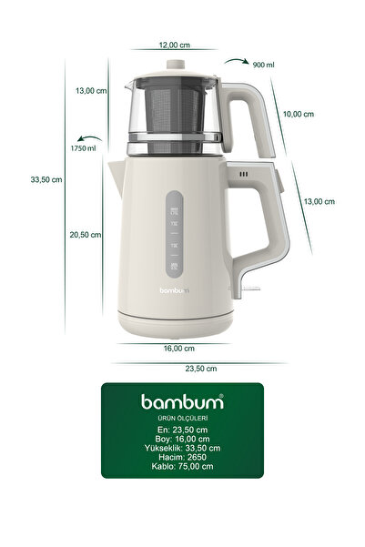 Bambum Force Tea Machine - With Glass Teapot