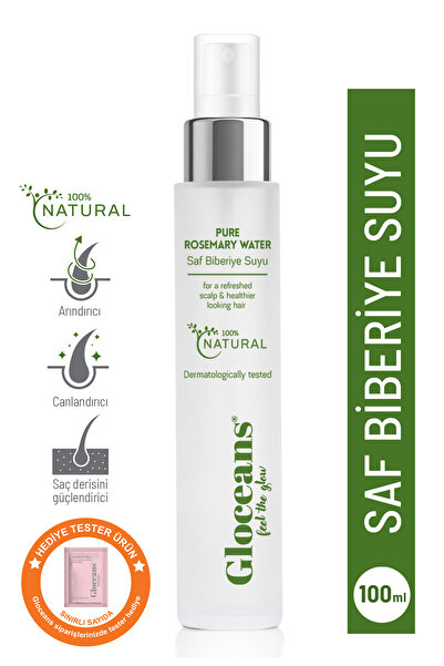 gloceans feel the glow Rosemary Water Anti-Shedding and Hair Growth Supporting Hair Tonic 100% Natural and Pure 100 ml