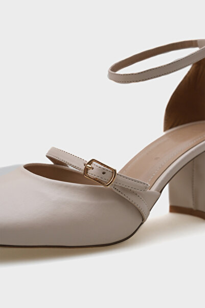 Capone Outfitters Sasha Mid Heeled Double Buckle Ankle Strap Women's Shoes