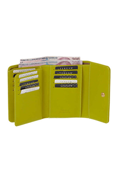 Tergan Green Genuine Leather Women's Wallet - S1Cb00005730-T2K