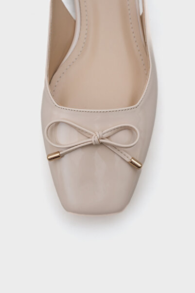 Capone Outfitters Angela Metal Heeled Open Back Women's Ballerinas