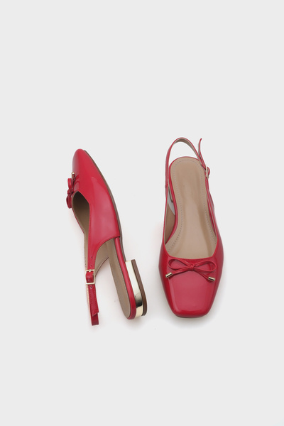 Capone Outfitters Angela Metal Heeled Open Back Women's Ballerinas