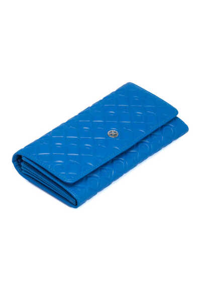 Tergan Mavi Hakiki Deri Kadın Cüzdan - S1CB00005783-G0Q