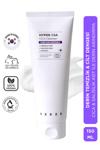 IZEZE Hyper CSA Cica Temizleyici, 150ml | Centella Cica ve Salisilik Asit Tem...