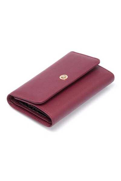 Tergan Claret Red Genuine Leather Women's Wallet - S1Cb00005730-K16