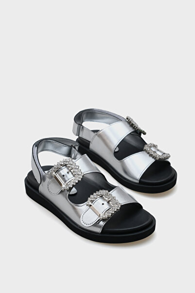 Capone Outfitters Mariel Stone Double Buckle Back Velcro Women's Comfort Sandals
