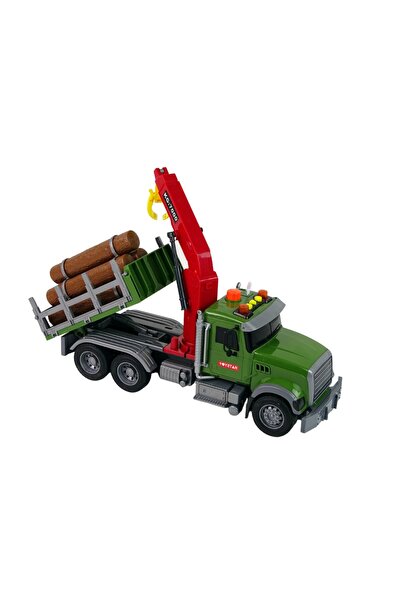 Bebelul Truck with crane and logs sounds and lights wood transport
