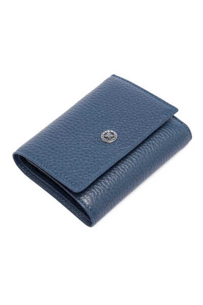 Tergan Portofel de damă din piele naturală albastră - S1CB00005633-T0M