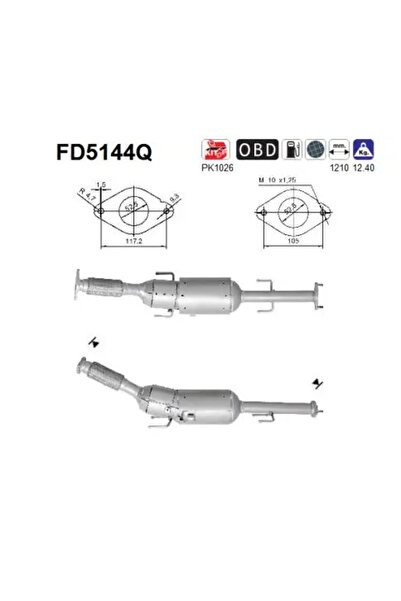 As Filtru Funingine/Particule Sist.De Esapament Nissan Juke