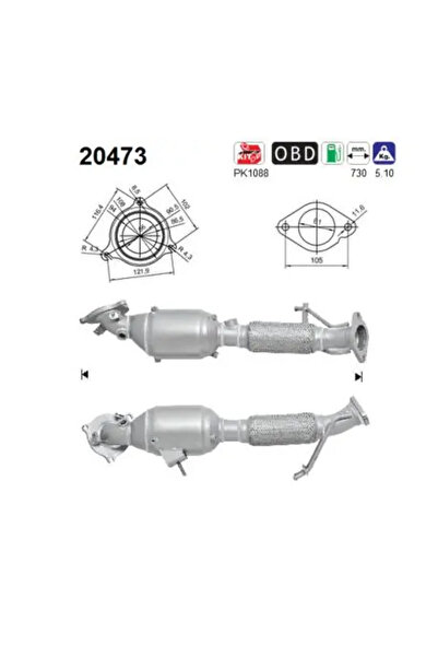 As Катализатор Ford Galaxy 2/Mondeo 4/S-Max