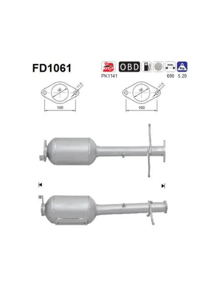 As Filtru Funingine/Particule Sist.De Esapament Ford Tourneo Connect/Transit ...